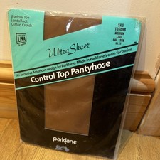 Vintage Parklane Control Top Pantyhose Size Medium Made In USA
