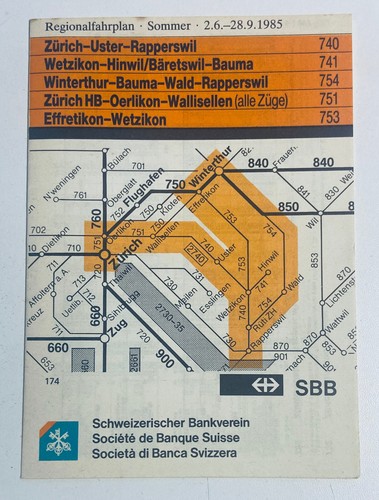 Sbb swiss summer 1985 - swiss,