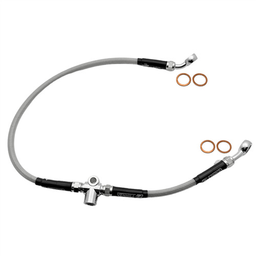 Braided front left abs brake - abs,
