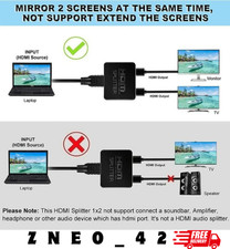 4K HDMI Splitter 1 in 2 Out