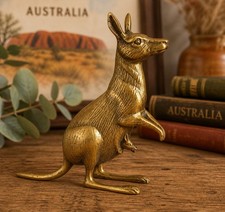 Vintage Solid Brass Kangaroo &