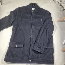 The Duffer of St George Wool Alpaca Jacket Made in Italy Black Size L