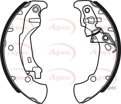 Apec brake shoe set rear - shoe,
