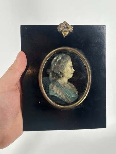 Antique coloured wax - , portrait