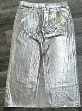 Stunning Silver Denim Skirt by