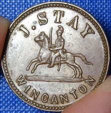 Somerset, Wincanton, Trooper Inn, J(ames) Stay 1. 1/2D Pub Check/Token  - Read!