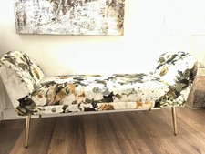 Long Upholstered Seat Ottoman Bench Rolled Arm Bedroom Bed End Side Stool