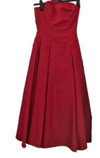 Vintage Retro Lou Lou Bridalwear Dress Bridesmaid Taffeta Pink Coral