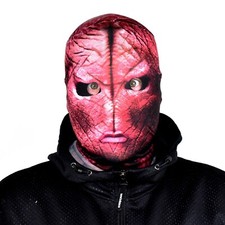 3D Effect Face Skin - Red Alien - Fabric - Halloween Mask