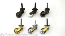 Solid Brass screw plate castors 1¼" 32mm Antique, modern, reproduction furniture