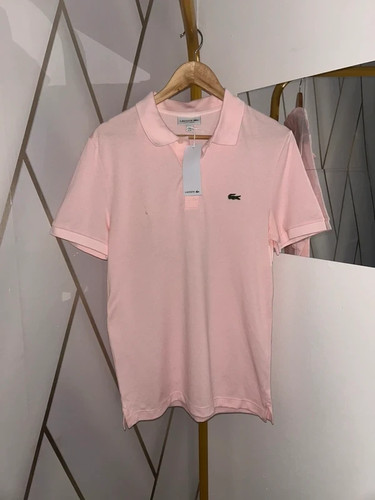 Lacoste mens pink polo - mens,