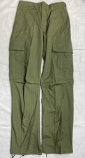 Vietnam Era X-SMALL-Reg  Ripstop 3rd pattern Jungle Trousers Zipper Fly MINT