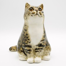 Earthenware Cat With Gloss Finish - 17cm High