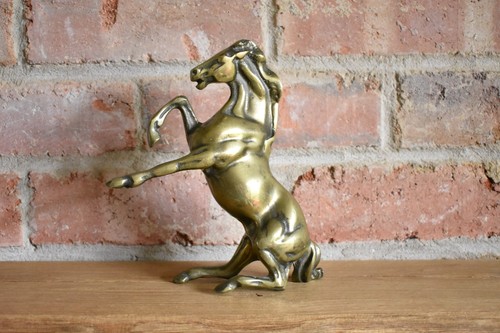 Vintage solid brass rearing - vintage,