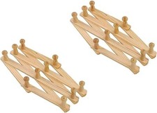 PEBBLE HUG Wall Hanger Wooden Coat Rack Wall Mounted, Mug Rack, 10 Peg Hooks