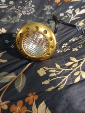 Solid Brass Drilled Rim Aluminium CNC Back 5" Headlight Harley XS Bobber Chopper