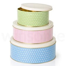 Set of 3 Cake Storage Tins