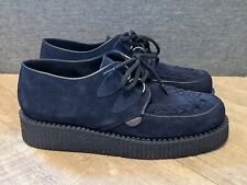 Underground Wulfrun Creepers Blue Suede Leather Platform Shoes Size UK 7 VGC