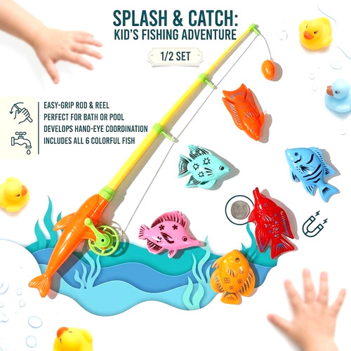 Magnetic fishing game toy for - magnetic,