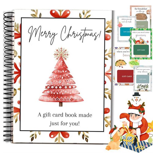Christmas card gift - gift, book