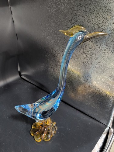 Murano glass heron - heron, egret