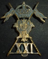 Original 21st Lancers cap badge
