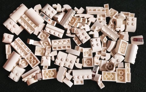 Lego white slopes 100g bundle - white,