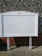 Headboard Single Bed NEXT white wooden Flower Pattern 99cm X 67 cm 