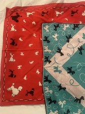 Two vintage poodle patterned