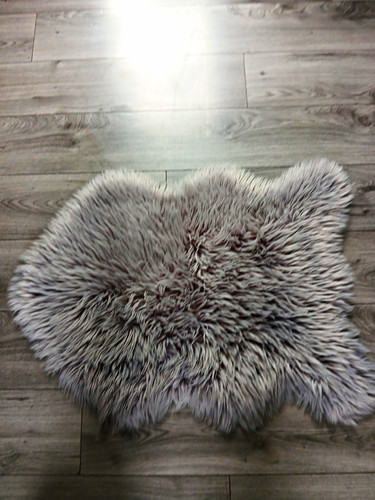 Grey faux fur - fur, skin