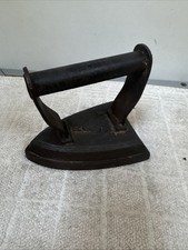 Victorian Antique Tailors Sad Flat Cast Iron Door Stop Shamrock A number 5