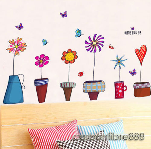 Colourful butterflies potted - colourful,