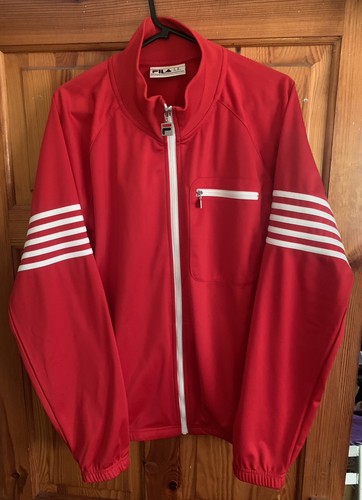 Fila red stripe tracksuit - fila,