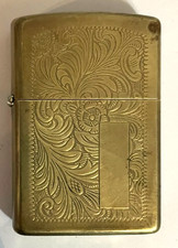 ZIPPO LIGHTER - 1992 VENETIAN BRASS Flower
