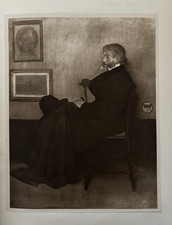 Thomas Carlyle by Whistler – 1901 Antique Portrait – Victorian Photogravure