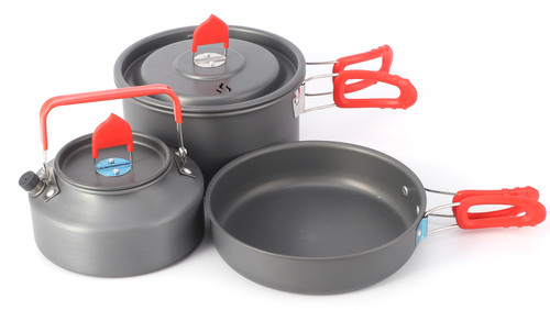 5pcs camping cookware mess - camping, kit