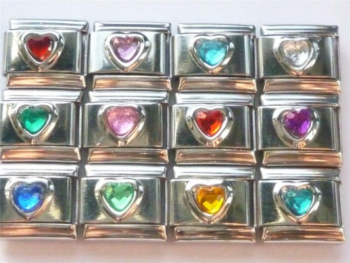 Silver classic crystal heart - silver,