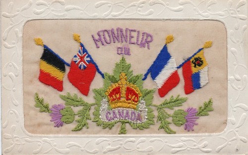 Ww1 patriotic embroidered - ww1, silk