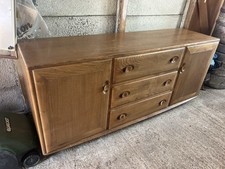 Vintage Ercol sideboard dresser Elm Windsor Natural Elm