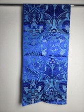 Blue Damask African Sego Gele Head Wrap Headtie Women Evening Party  