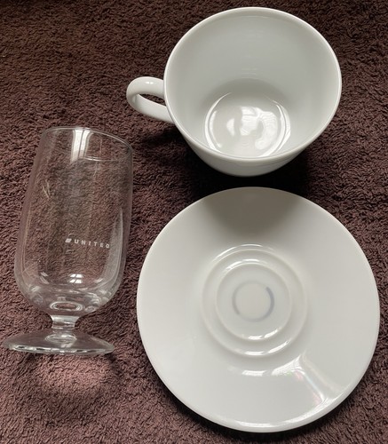 United airlines glass cup - united,