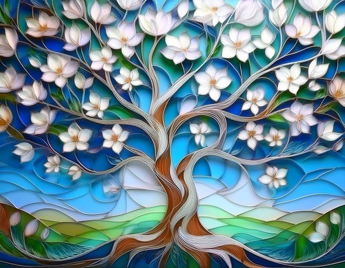 Tile mural tree life - tile,