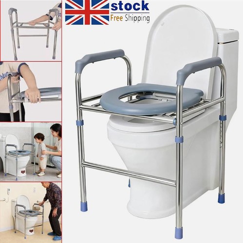 Raised toilet seat - raised, frame