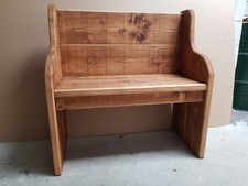 Rustic plank style monks bench - plank,