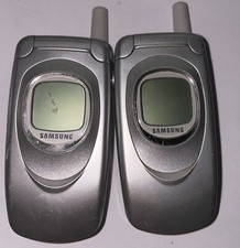 Vintage Samsung SGH-A800 (Silver) Flip Mobile Phones - Lot of 2, Untested