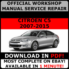 OFFICIAL WORKSHOP Service Repair MANUAL For Citroen C5 2007 - 2015
