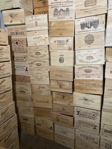 Wooden wine box crate - wooden,