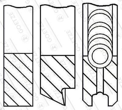 Piston ring set goetze - piston,