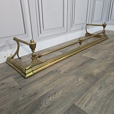 Antique Victorian Fireplace Fender Kerb Hearth Fire Side Brass - Art Neoclassic