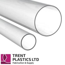 Clear Acrylic Tube - Cut to Size Perspex Plastic Hollow Round Pipe Tubular Rigid
